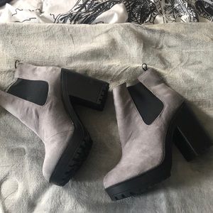 Grey boots